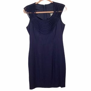 Amanda Taylor Dress Navy Strappy Size 10 Sleeveless Cocktail Party Elegant USA